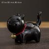 Linda Campana Xiaomeng Gato Mascota de Té Adorno Cubierta Cerámica Gato Gato Wenchuang Joyería Soporte para Pinceles Soporte para Palillos Escritorio