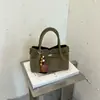 Bolso de Mano de Gamuza Color Otoño Maillard para Mujer, Retro de Nicho Francés, Terciopelo, Lujo Ligero, Versátil, de Hombro, Cruzado