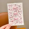 Pegatina de lazo en forma de corazón rojo con pedrería para niñas y niños, soporte de maquillaje con temática de huevo de fuegos artificiales, accesorio de decoración facial