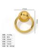 Jingmao ferragem redonda antiga de furo único especial para gaveta liga para armário de roupas decoração de casa puxador bronze dourado