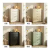 Gabinete de hierro forjado de cinco cajones para mesita de noche, gabinete de almacenamiento estrecho, gabinete de almacenamiento de cajones multicapa, organizador de ropa interior y calcetines