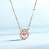 Colar de Prata Esterlina Coração Pulsante Feminino Estilo Ins Pingente de Cristal Luz Luxo Design de Nicho Corrente para Clavícula Versátil Joia