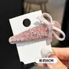 Pinza para el pelo de mujer, dulce y exquisita, con pedrería de cristal, lazo rosa, pinza BB, nuevo modelo 2026, pinza para flequillo lateral, pasador