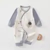 Roupa Bebê Manga Longa Sem Costura Algodão Puro Macacão Bebê Estilo Primavera e Outono Classe A Algodão Puro Recém-Nascido