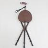 Taburete de bastón triangular de aleación de aluminio ajustable de cinco velocidades para personas de mediana edad y mayores, Taburete de bastón de senderismo plegable y ajustable en altura