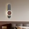 Lámpara de Pared Lámpara de Noche Dormitorio Sala de Estar Tira Larga Atmósfera Simple Minimalista Color Nogal Protección Ocular Pasillo Fondo Lámpara de Pared
