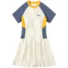Traje de baño para niña 2026 nuevo modelo de una pieza para niñas mayores y estudiantes, conjunto de falda de baño de secado rápido con protección solar para el verano