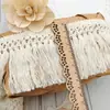 Blanco 6 cm/8 cm Encaje de Flecos de Algodón Puro, Borla de Algodón Densa para Accesorios de Ropa DIY, Accesorios para Bufandas de Textiles para el Hogar