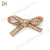 Strass Super Brilhante Diamante Completo Laço Duplo Roupas Decorativas Sapatos Flor Fivela de Sapato Acessórios para Sapatos DIY Acessórios para Bolsa de Sapatos Atacado