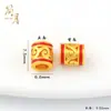 Accesorios DIY Chapados en Oro Antiguo de Alta Retención de Color, Cuentas Cilíndricas Rojas Huecas con Forma de Nube con Agujero Pasante para Pulseras y Collares