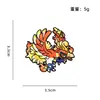 Broche de Aleación de Bestia Mítica de Dibujos Animados Japoneses Dragón Volador Ave Fénix Monstruo Marino Decoración de Mochila Insignia Metálica de Goteo de Aceite