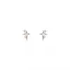 Nuevos Pendientes de Estrella de Cuatro Puntas de Shein para Mujer, Diseño de Nicho, Pendientes de Estrella de Moda, Pendientes de Joyería Sencilla al por Mayor