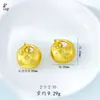 Colgante Hueco de Oro Antiguo Bolsa de la Suerte Calabaza Nube Auspiciosa Candado Rellenito Fortuna Candado de Paz Colgante de Collar Colgante para Bebés Niños
