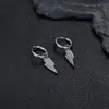 Novos Brincos de Raio Europeus e Americanos para Mulheres, Brincos de Nicho de Alta Qualidade, Brincos de Raio com Diamante Versáteis Hip-Hop para Homens