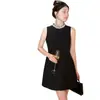 Vestido de tirantes sin mangas estilo Hepburn de verano, vestido de cuello redondo, elegante vestido de fiesta de hombros descubiertos, vestido de princesa, exclusivamente para ventas transfronterizas