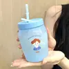 Vaso Grande de Verano con Popote para Uso en Exteriores, Vaso Sencillo de Gran Capacidad para Oficina, Amigable para Parejas, Vaso para Beber de Grado Alimenticio