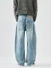 Maple House Roupas Masculinas / Outono/Inverno 2026 Novidade Tendência Americana High Street Calças Largas Soltas, Jeans de Corte Reto Faca Curva