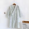 Pijama de verano para mujer, camisón de gasa de algodón, nuevo, japonés, bonito, con mangas 3/4, falda kimono, albornoz
