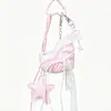 Llavero colgante de bolsa estilo Miu creativo, colgante personalizado de nicho, cinta de cuerda tejida, accesorio para mochila, pequeño regalo