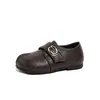 Comercio Exterior 2026 Otoño Nuevo Estilo Coreano Zapatos Pequeños de Cuero para Niñas, Zapatos Casuales de Suela Suave para Niñas Pequeñas, Mocasines para Niños