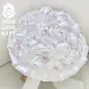Buquê de Casamento com Botões de Rosa, Flores de Pérola Falsa e Enfeites de Diamante, Flores Feitas à Mão, Presente de Casamento para a Madrinha da Noiva