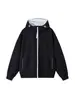 Sudadera con cremallera y bloques de color estilo americano, prenda exterior pesada retro de moda para otoño para hombre, chaqueta deportiva, chaqueta casual