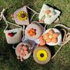 Bolso Pequeño de Paja Tejido a Mano, Bolso Desnudo, Bolso de Paja Floral para Niños, Bolso Cruzado, Bolso Nube, Moderno y Versátil