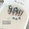 Accesorios de joyería: Rhinestones Gruesos Cuadrados con Forma de Corazón Irregular, Cristal Azul Lago Brillante con Forma de Hacha y Punta Inferior, Estrella de Diamante Elfo Azul