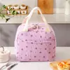 Bolsa de Almuerzo Amazon para el Trabajo, Bolsa de Almuerzo Portátil Aislada, Bolsa de Comida de Pana con Fresas, Bolsa de Hielo