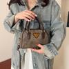 Bolso Retro Transfronterizo para Mujer 2025 Nuevo de Moda Versátil Bolso Cruzado Casual Bolso de Hombro tipo Bowling