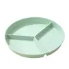 Plato de Cena Dividido de Paja de Trigo Hogareño Cuantitativo Plato de Comedor de Tres Compartimentos Alto Valor de Color Redondo Plato Reductor de Grasa Plato de Plástico Venta al por Mayor