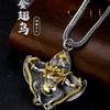 Colgante de pájaro Dapeng Ala Dorada de plata de ley s925 colgante individual colgante de moda dominante para hombre colgante de estilo étnico accesorios estilo Xizang