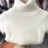Niños y Niñas 2025 Nuevo Tejido de Punto Suave y Ceroso para Niños Top de Base Cálido de Manga Larga Tejido de Punto de Cuello Alto