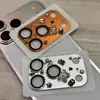 Película para Lente Anti-Reflexo Air com Cravação de Diamantes para Apple 18P/18Pm/17P/17Pm, Armadura Integrada Fosca de Alta Definição com Diamantes Borboleta