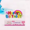 Velas de Aniversário Personalizadas Letras Desenho Colorido Decoração para Assar Bolo Criativo Marca Letra Inglesa Velas de Festa