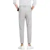 Pantalones de hombre de alta gama para primavera y otoño, pantalones cropped para adolescentes, pantalones casuales versátiles de corte recto slim-fit, modernos, profesionales