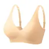 Lencería Jelly Sexy Escote Profundo Espalda Hermosa para Mujer Push-up Reúne Soporte Lateral del Pecho Soporte Suave Inalámbrico Sujetador Sin Costuras