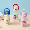 Copo Térmico Animal de Desenho Animado Infantil para Meninas, Copo Portátil com Canudo de Alto Valor para Estudantes, Personalização de Copo para Presente
