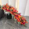 Arreglo Floral para Fondo de Boda, Decoración Floral de Arco, Escaparate, Flores de Mesa para Sala de Exposiciones, Tira Larga de Flores, Flores Artificiales, Flores Falsas, Flores para Decoración de Punto Fotográfico Popular