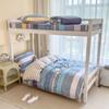 Juego de tres piezas para cama de dormitorio estudiantil Algodón puro 100% Algodón Dormitorio Individual 3 Cama litera de secundaria y universidad Juego de seis piezas