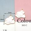 Coleção coelho liga metálica esmalte gota acessórios para joias DIY algodão doce cenoura urso coelho fofo fresco