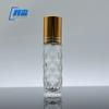Botella Roll-On de Vidrio Azul Transparente para Té de 6-15ml con Bola de Acero Inoxidable, Botella para Aceite Esencial y Bruma Corporal, Vidrio Blanco Alto Esmerilado de 10ml