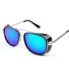 IRON y Acero Moda Hombre 3 IRON TONY Gafas de Sol para Parabrisas Hombres y Mujeres Gafas de Sol de Doble Haz Vintage Gafas Personalizadas