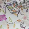 Tecido de Bordado Floral em Renda Feito à Mão, Multicor, Tecido Bordado Feminino para Vestidos e Roupas de Palco