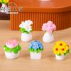 Flores Artificiales de Micropaisaje, Flores Falsas, Suculentas, Artesanías de Resina en Maceta, Accesorios de Escritorio para Casa de Muñecas, Adornos