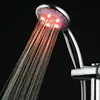 Fornecimento Transfronteiriço de Chuveiros de Mão LED com Controle de Temperatura de Três Cores, Chuveiros Domésticos Multifuncionais, Chuveiros de Banheiro