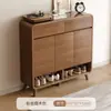 Zapatero para entrada de casa, mueble de almacenamiento para sala de estar, mueble grande para entrada, mueble para pasillo, zapatero a prueba de polvo estilo chino