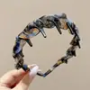 Diadema floral de malla para mujer, accesorio de pelo de lujo de alta gama, diseño de corona alta con dientes, cómoda para lavarse la cara, diadema que no aprieta, accesorio para el pelo