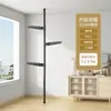 Arara de teto a chão telescópica de haste única para interior sem furação, arara de chão para quarto, varal para uso doméstico na varanda