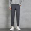 Calça de Terno Casual Masculina, Slim Fit Primavera e Verão, Caimento Fluido Estilo Coreano Tendência Cropped Perna Reta